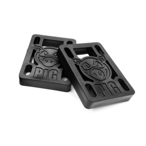 Подкладки для скейтборда Pig Hard Risers Black 1/2" Подкладки для скейтборда Pig Hard Risers Black 1/2"